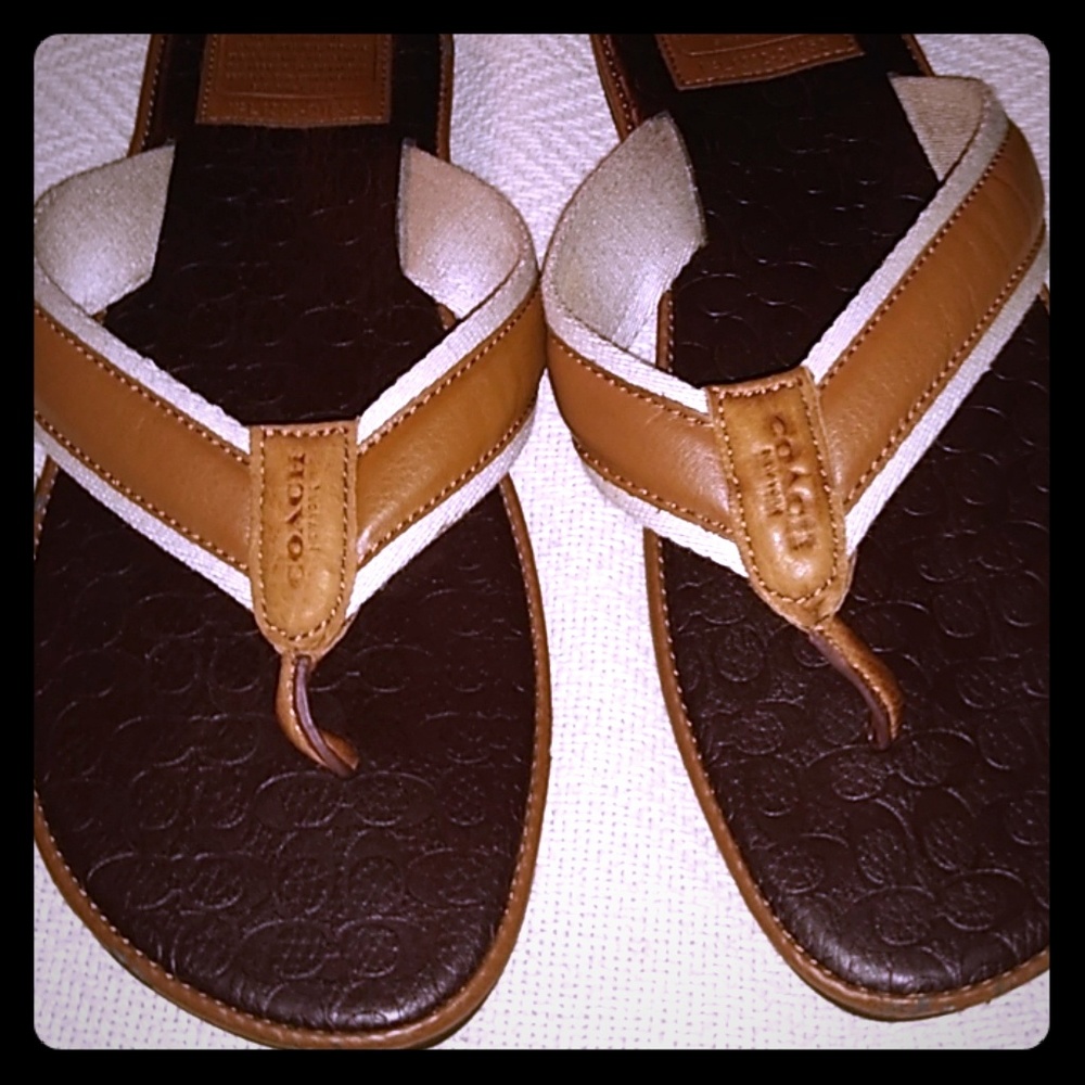 2 pair setCoach mens flip flops